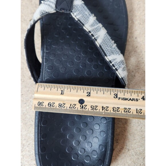 Vionic Tide II Womens‎ Black-White Toe Post Stylish Flip Flop Flats Zebra - Picture 13 of 14